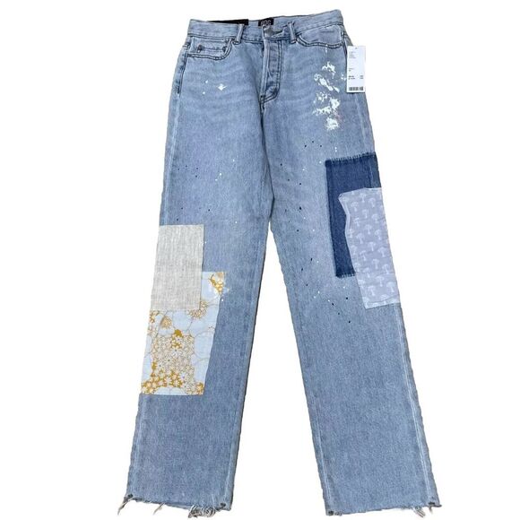 BDG Urban Outfitters Patchwork Jeans Womens 24 High-Rise Slim